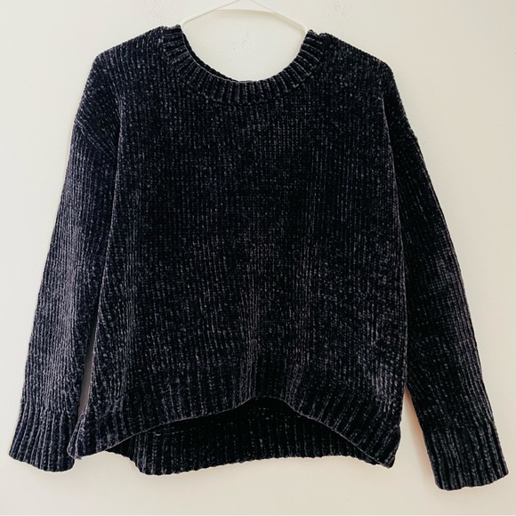 GAP Navy Blue Super Soft Chenile Long Sleeved Sweater - Picture 2 of 16